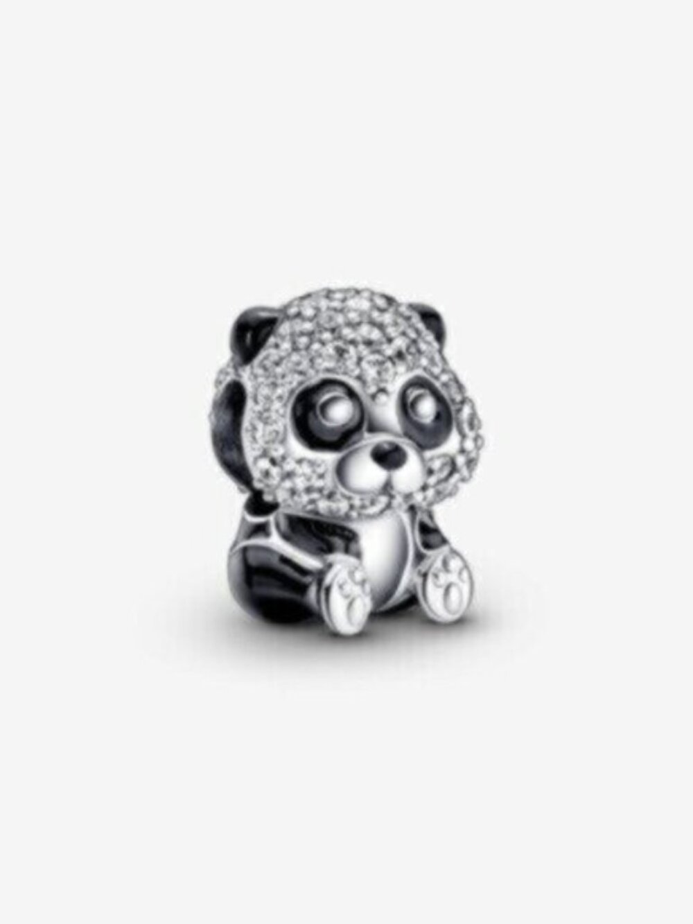 Pandora Black and Silver Sparkling Panda Charm